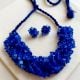 Handcrafted Jewelry Royal Blue Swirl Necklace
